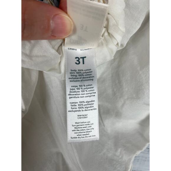 Oshkosh Bgosh Overall Denim Dress Tutu Tulle Girls 3T Sparkle Country Wedding - Picture 5 of 7